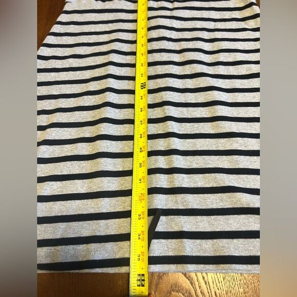 Old Navy || 2 Lot Bundle Long Sleeve Scoop Neck Striped Curved Mini Dress Sz L - Picture 12 of 14